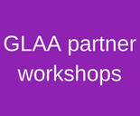 GLAA partner workshops purple background