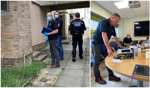 GLAA officers rescuing a potential modern slavery victim in Suffolk