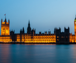 UK parliament buildings lit up