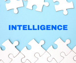 Intelligence on blue puzzle on white background.png