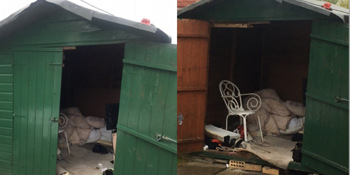 Green shed in Cumbria