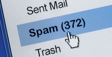 Clicking on email spam folder
