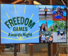 Screen with freedom Games Awards night